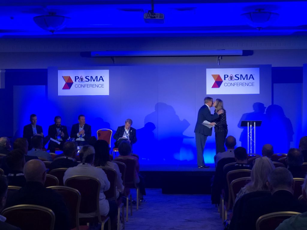 PASMA AMM 2019 - Gillian Rutter hands over the role of Chair to Roger Verallo