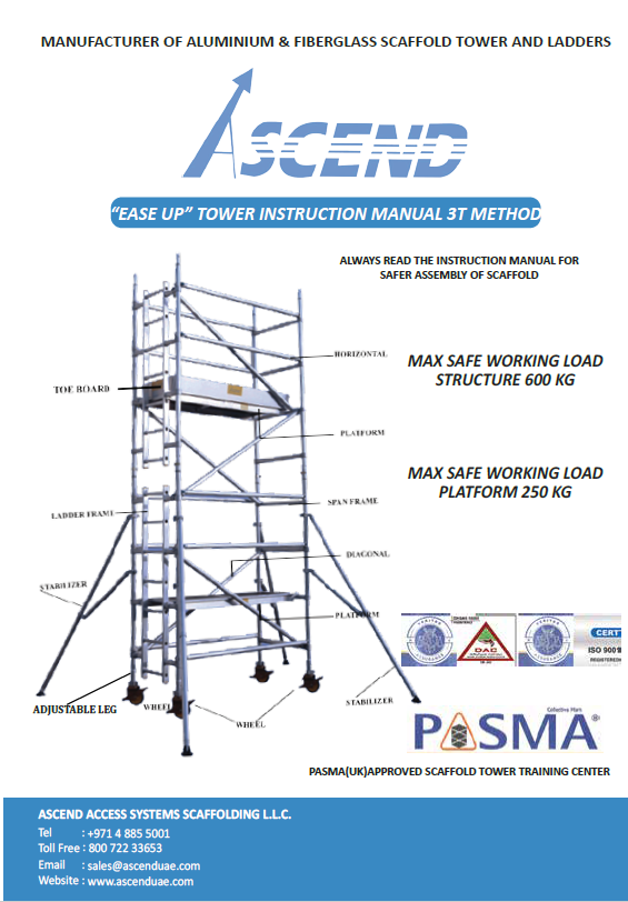 Ascend Access System Scaffolding Ease Up Tower