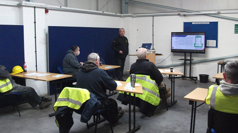 Delegates in a classroom