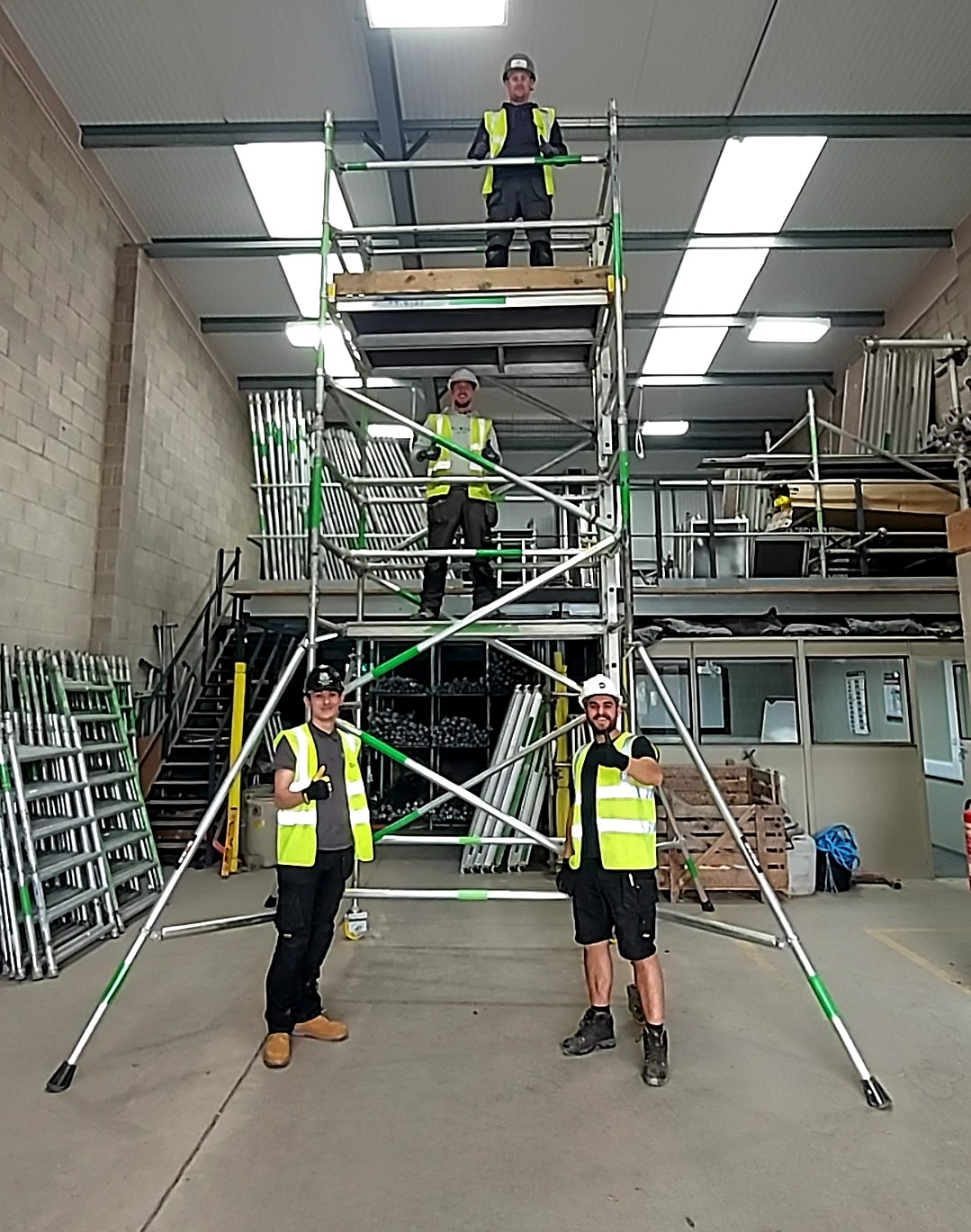 Delegates on PASMA mobile tower training course