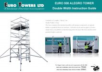 Euro Towers Alegro Euro 500 Double Width 3T instruction manual