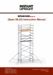 Instant Upright Instant Span 500max (250) instruction manual
