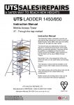 UTS LADDER 1450,850 MOBILE ACCESS TOWER