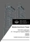 Welltech mobile aluminium tower 750 1350 ladderspan instruction manual